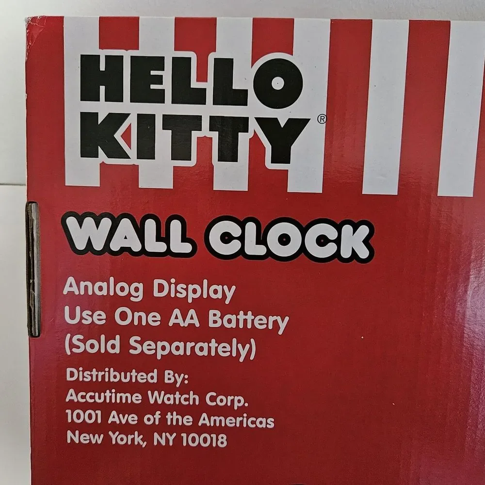 Over-sized Giant 18” Wide‎ Hello Kitty Wall Clock NEW